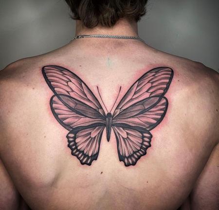 Tattoos - Dayton Smith Butterfly Backpiece - 145107